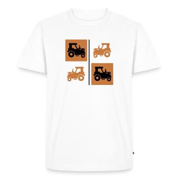 Tractor Motor Vehicle Field Vehicle Tractor Bauer - Men's Premium Organic T-Shirt - white - Front - Nico (187cm)