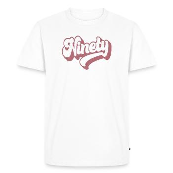 Quatre-vingt-dix femmes de 90 ans - T-shirt Premium bio Homme - blanc - Devant - Nico (187cm)