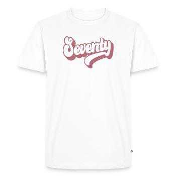 Seventy 70th Birthday Women Her 70 Years Old - Men's Premium Organic T-Shirt - white - Front - Nico (187cm)