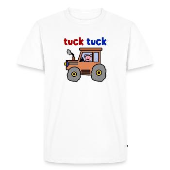 Tracteur Agriculteur Agriculture Agriculture Vie à la campagne - T-shirt Premium bio Homme - blanc - Devant - Nico (187cm)