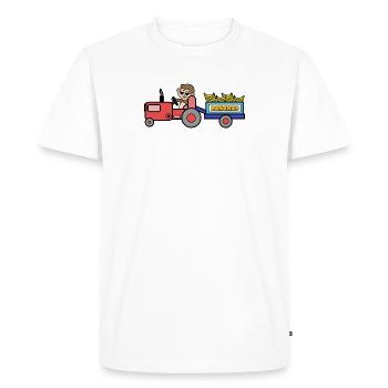 Agriculture Tracteur Agriculteur biologique Agriculteur Arable - T-shirt Premium bio Homme - blanc - Devant - Nico (187cm)