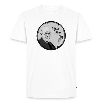 Votre maman Freud - T-shirt Premium bio Homme - blanc - Devant - Nico (187cm)