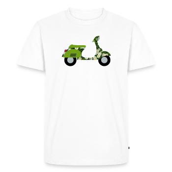 Roller Daisy Meadow vacances d’été Italie Fan - T-shirt Premium bio Homme - blanc - Devant - Nico (187cm)