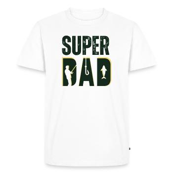 Super Dad - Design Pêche Passion - T-shirt Premium bio Homme - blanc - Devant - Nico (187cm)