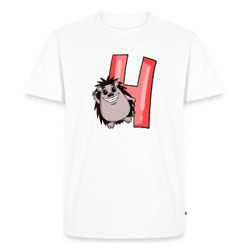 4 birthday 4 years old with animal motif - four - Men's Premium Organic T-Shirt - white - Front - Nico (187cm)