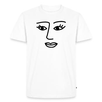 Art Face Artist Woman - Men's Premium Organic T-Shirt - white - Front - Nico (187cm)
