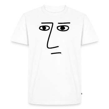 Art Face Artist Man - Men's Premium Organic T-Shirt - white - Front - Nico (187cm)