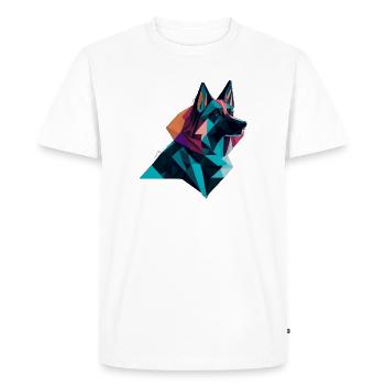 Chien de berger - T-shirt Premium bio Homme - blanc - Devant - Nico (187cm)