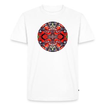 Nature Mandala Sous-marin Plume Étoile - T-shirt Premium bio Homme - blanc - Devant - Nico (187cm)