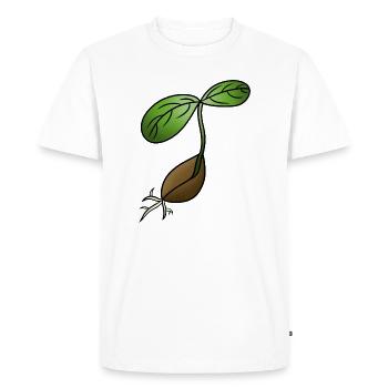 Gérmination ! Par Pousse2Bambou ! - T-shirt Premium bio Homme - blanc - Devant - Nico (187cm)