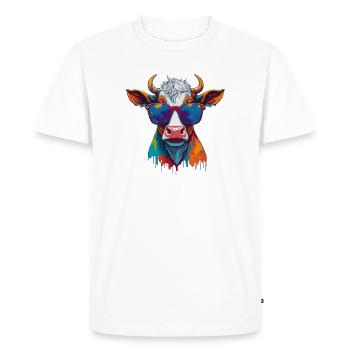 cool cow - Men's Premium Organic T-Shirt - white - Front - Nico (187cm)