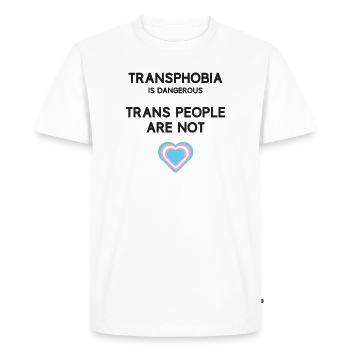 Mois de la fierté LGBT - Personnes trans - T-shirt Premium bio Homme - blanc - Devant - Nico (187cm)