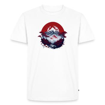 Asian mountain scenery - Men's Premium Organic T-Shirt - white - Front - Nico (187cm)