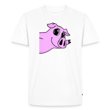 Salutation des cochons - T-shirt Premium bio Homme - blanc - Devant - Nico (187cm)