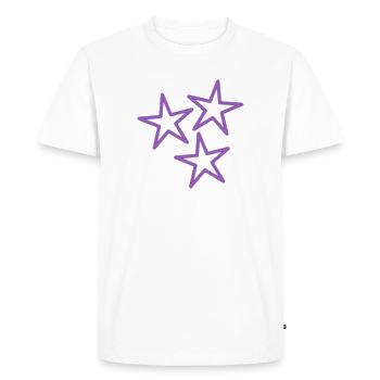 ETOILE. ETOILES. STAR. FÊTE. ANNIVERSAIRE. NOËL. - T-shirt Premium bio Homme - blanc - Devant - Nico (187cm)
