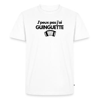 guinguette, accordéon, bal musette - T-shirt Premium bio Homme - blanc - Devant - Nico (187cm)