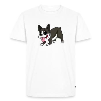 Boston Terrier Dog Races Chiens - T-shirt Premium bio Homme - blanc - Devant - Nico (187cm)