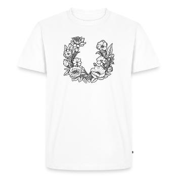Couronne de fleurs Abeilles Prairie Fleurs de mariage - T-shirt Premium bio Homme - blanc - Devant - Nico (187cm)