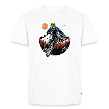 Cavalier de la crête de minuit - T-shirt Premium bio Homme - blanc - Devant - Nico (187cm)