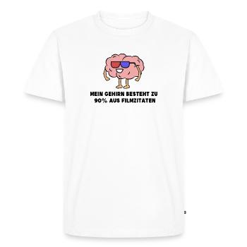 Déclaration de films Cinéma Regarder du cinéma en streaming - T-shirt Premium bio Homme - blanc - Devant - Nico (187cm)