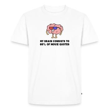 Soirée cinéma Binge Watching Films Déclaration de cinéma - T-shirt Premium bio Homme - blanc - Devant - Nico (187cm)