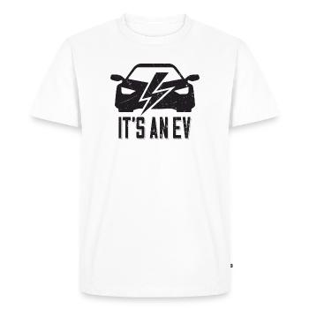C’est un EV Supercharge - pour les fans de voitures électriques - T-shirt Premium bio Homme - blanc - Devant - Nico (187cm)