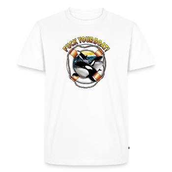 Orque dans une bouée de sauvetage - T-shirt Premium bio Homme - blanc - Devant - Nico (187cm)
