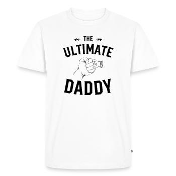 Cadeau 'The Ultimate Daddy', pour Papa - T-shirt Premium bio Homme - blanc - Devant - Nico (187cm)