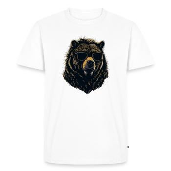 Grizzly - T-shirt Premium bio Homme - blanc - Devant - Nico (187cm)