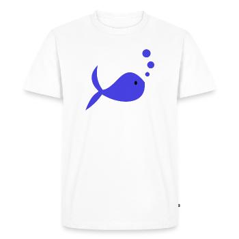 FISH. APRIL FOOL. HOLIDAY. SUMMER. HUMOR - Men's Premium Organic T-Shirt - white - Front - Nico (187cm)
