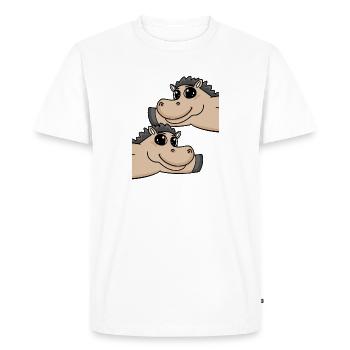 Horse Horses - Men's Premium Organic T-Shirt - white - Front - Nico (187cm)