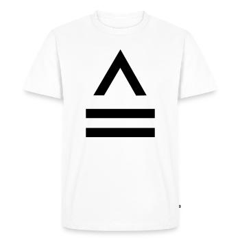 Corresponds to characters equivalent to - Men's Premium Organic T-Shirt - white - Front - Nico (187cm)