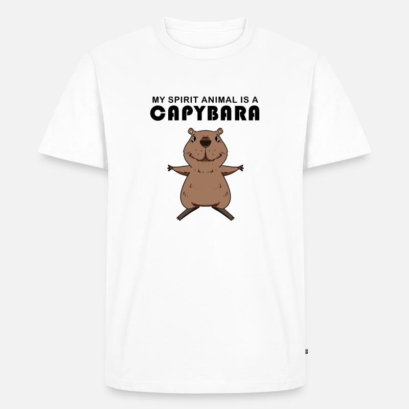 Capybara Wasserschwein Geschenk - Männer Premium Bio T-Shirt - Weiß