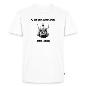 Gymnastique pour la vie - T-shirt Premium bio Homme - blanc - Devant - Nico (187cm)