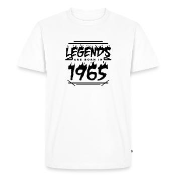 1965 - Né en 1965 - Construit en 1965 - T-shirt Premium bio Homme - blanc - Devant - Nico (187cm)