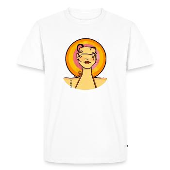 CAMISETA GRINGA SOLAR - Men's Premium Organic T-Shirt - white - Front - Nico (187cm)