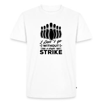 Bowler Saying - Men's Premium Organic T-Shirt - white - Front - Nico (187cm)