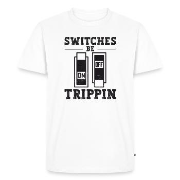 Interrupteurs Be Trippin Électriciens et électriciens - T-shirt Premium bio Homme - blanc - Devant - Nico (187cm)