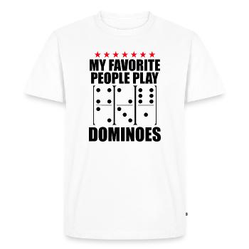 Domino Design - Men's Premium Organic T-Shirt - white - Front - Nico (187cm)