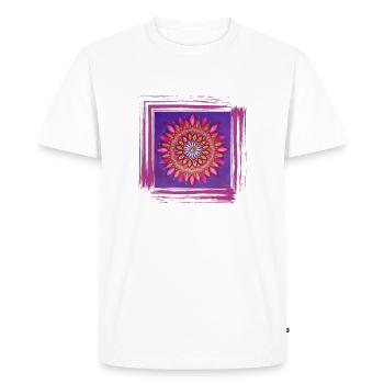 Mandala of Abundance - Sonja Ariel von Staden - Men's Premium Organic T-Shirt - white - Front - Nico (187cm)
