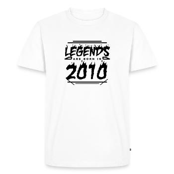 2010 - Année de construction 2010 - Année de construction 2010 - T-shirt Premium bio Homme - blanc - Devant - Nico (187cm)