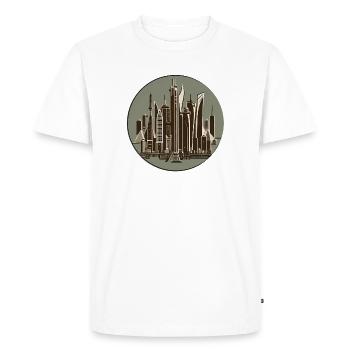 Gratte-ciel - T-shirt Premium bio Homme - blanc - Devant - Nico (187cm)