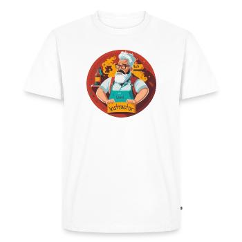 Instructeur principal BBQ - T-shirt Premium bio Homme - blanc - Devant - Nico (187cm)