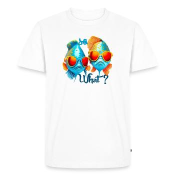 Poissons colorés avec des lunettes de soleil - T-shirt Premium bio Homme - blanc - Devant - Nico (187cm)