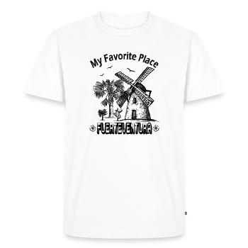 Mon endroit préféré Fuerteventura Dream Island - T-shirt Premium bio Homme - blanc - Devant - Nico (187cm)