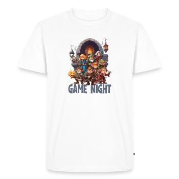 Groupe de jeu de rôle avec des personnages - T-shirt Premium bio Homme - blanc - Devant - Nico (187cm)