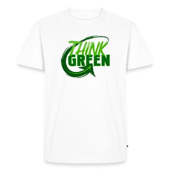Nature respectueuse de l’environnement Terre Mère Environnement Dicton - T-shirt Premium bio Homme - blanc - Devant - Nico (187cm)
