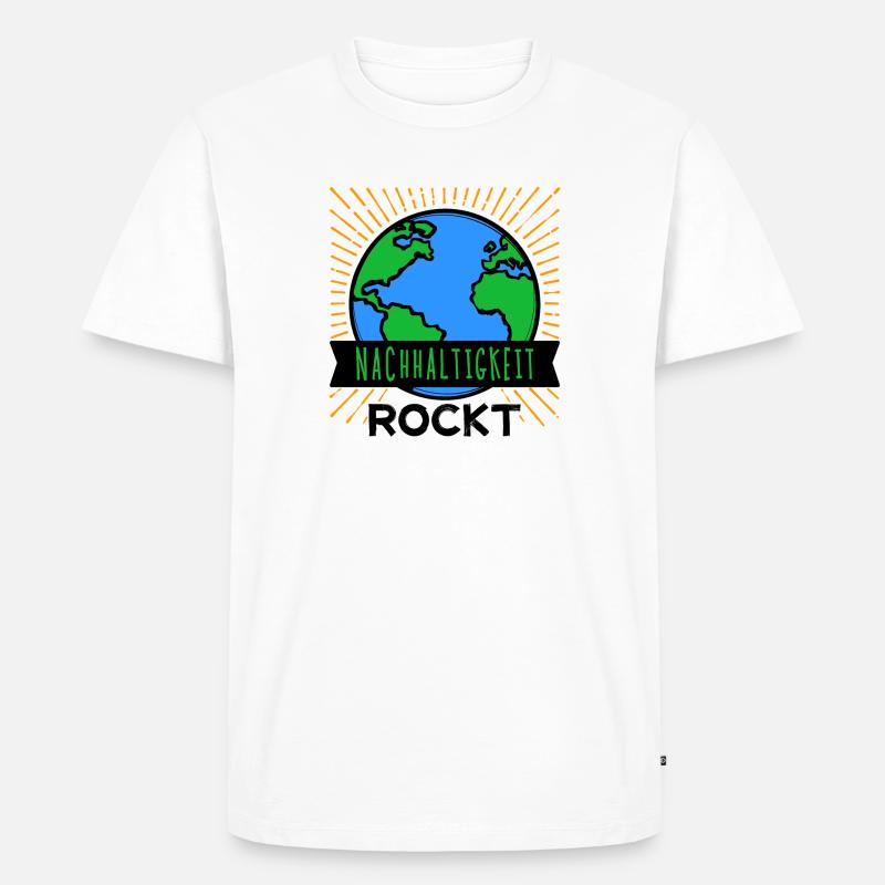 Nachhaltigkeit Mutter Erde Umwelt Statement Planet - Männer Premium Bio T-Shirt - Weiß