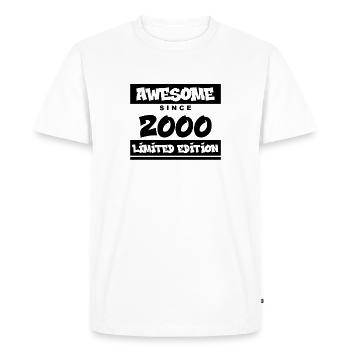 2000 - Né en 2000 - Fantastique depuis 2000 - T-shirt Premium bio Homme - blanc - Devant - Nico (187cm)