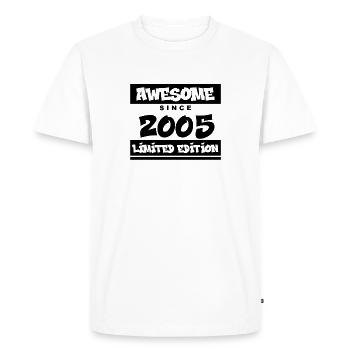 2005 - Millésime 2005 - Fantastique depuis 2005 - T-shirt Premium bio Homme - blanc - Devant - Nico (187cm)